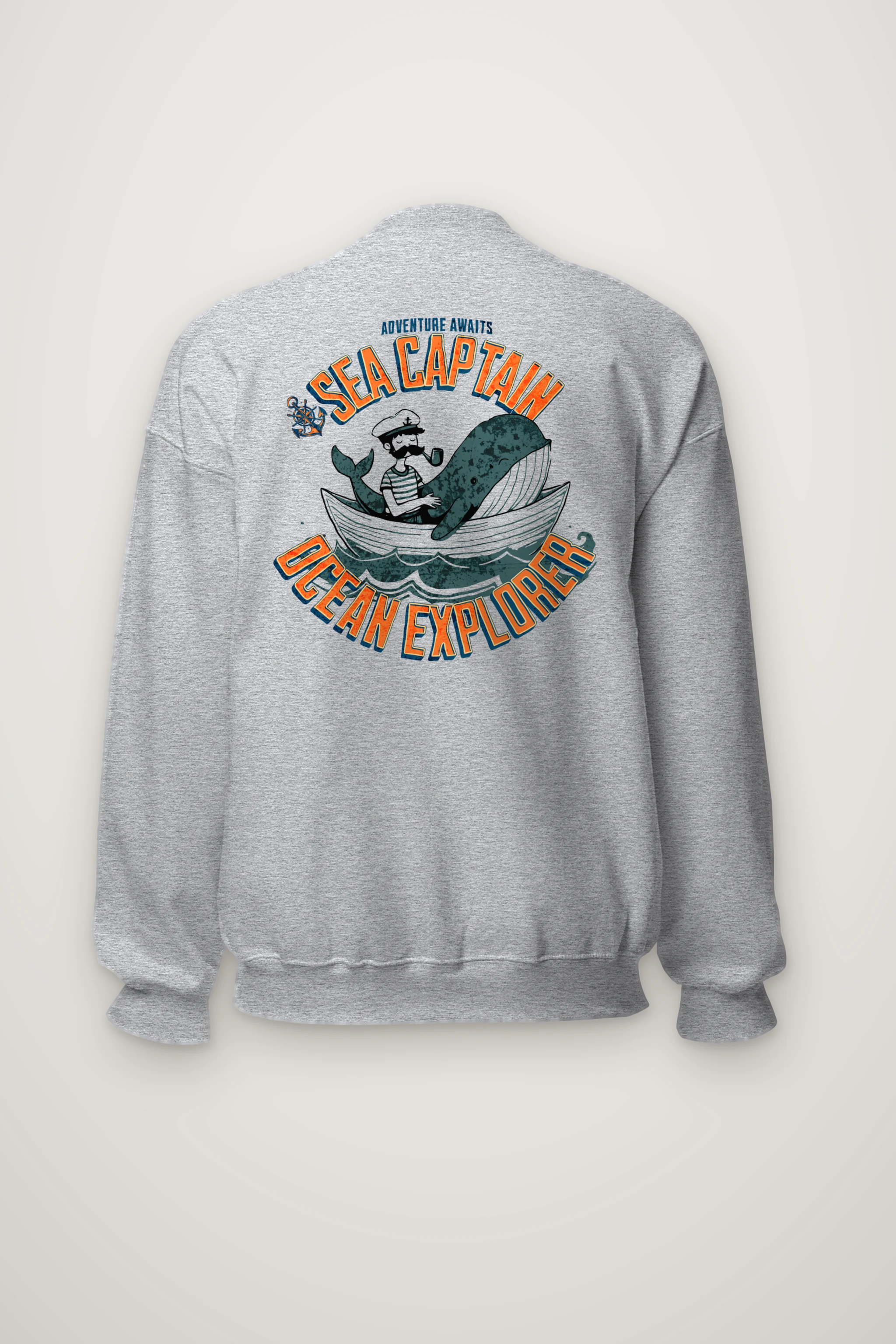 "Whalebound Captain" Heavy Blend Unisex Crewneck Sweatshirt