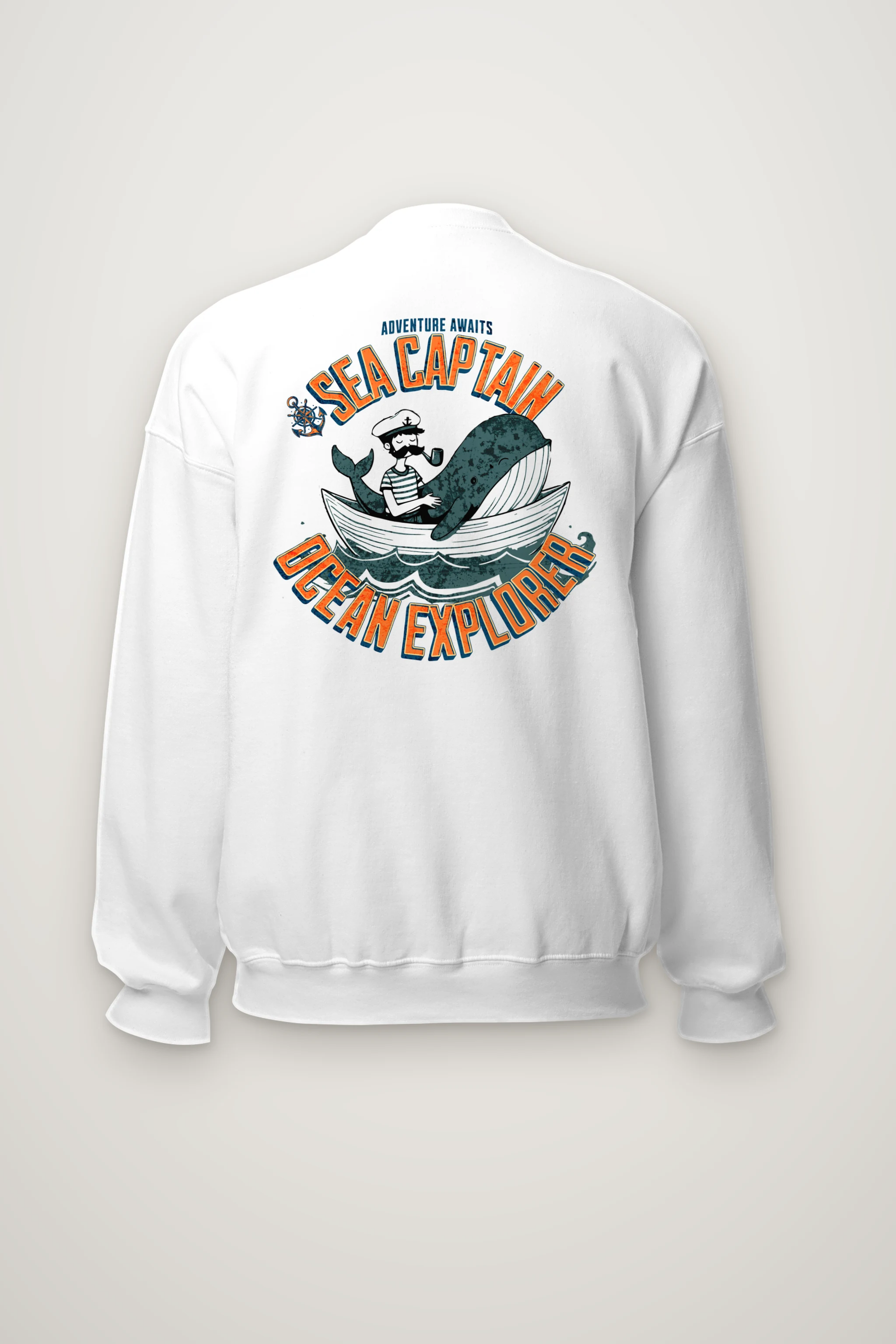 "Whalebound Captain" Heavy Blend Unisex Crewneck Sweatshirt
