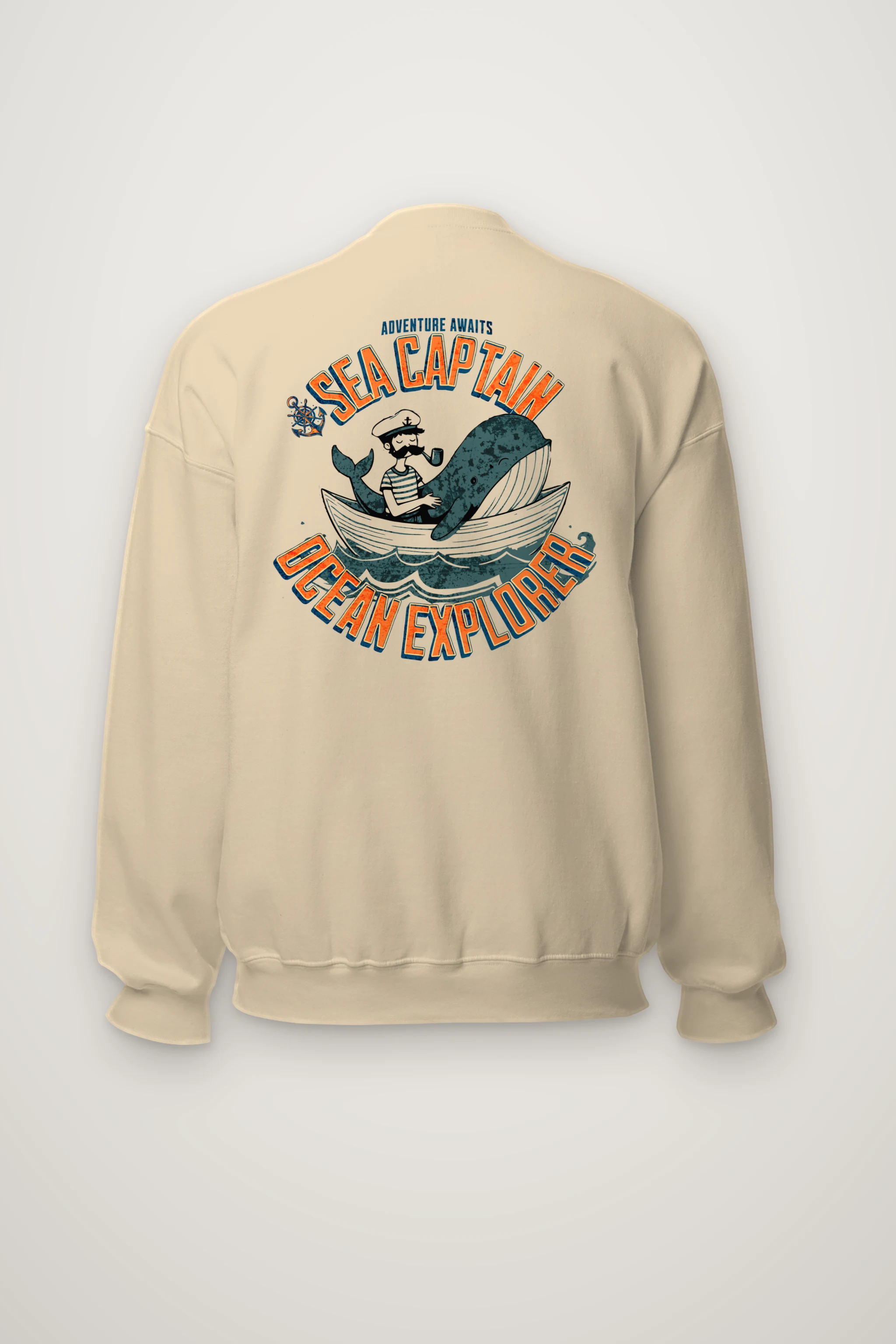 "Whalebound Captain" Heavy Blend Unisex Crewneck Sweatshirt