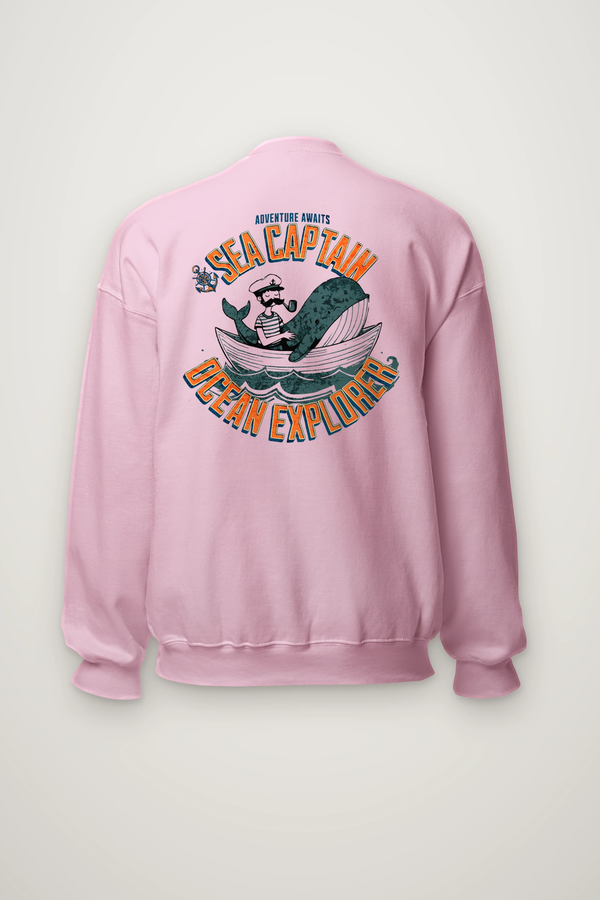 "Whalebound Captain" Heavy Blend Unisex Crewneck Sweatshirt