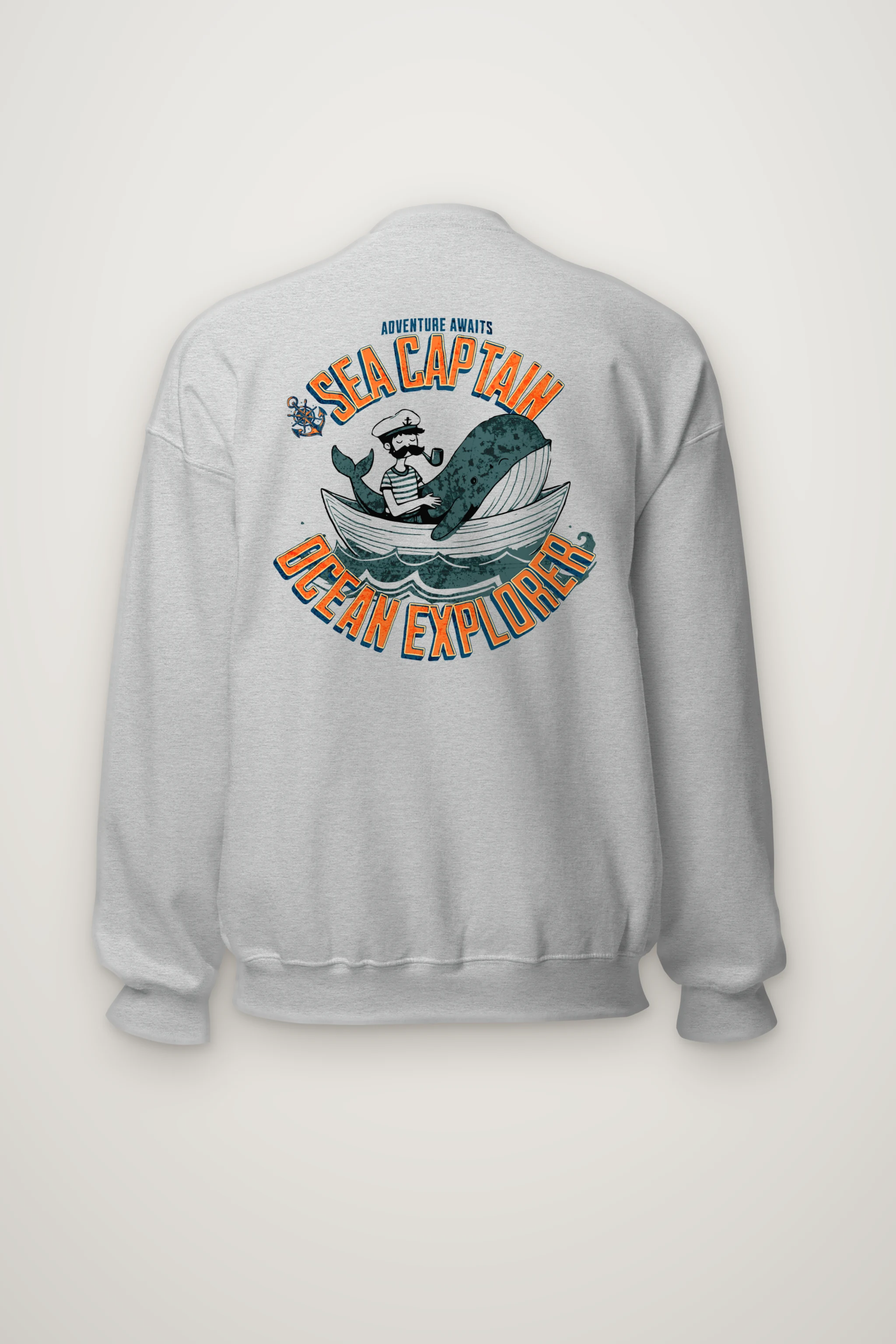 "Whalebound Captain" Heavy Blend Unisex Crewneck Sweatshirt