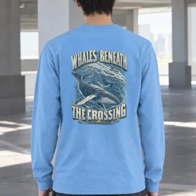 "Whales Beneath the Crossing" Unisex Longsleeve T-shirt