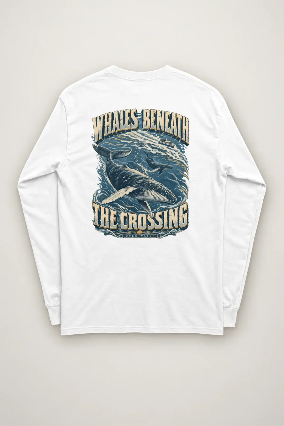 "Whales Beneath the Crossing" Unisex Longsleeve T-shirt