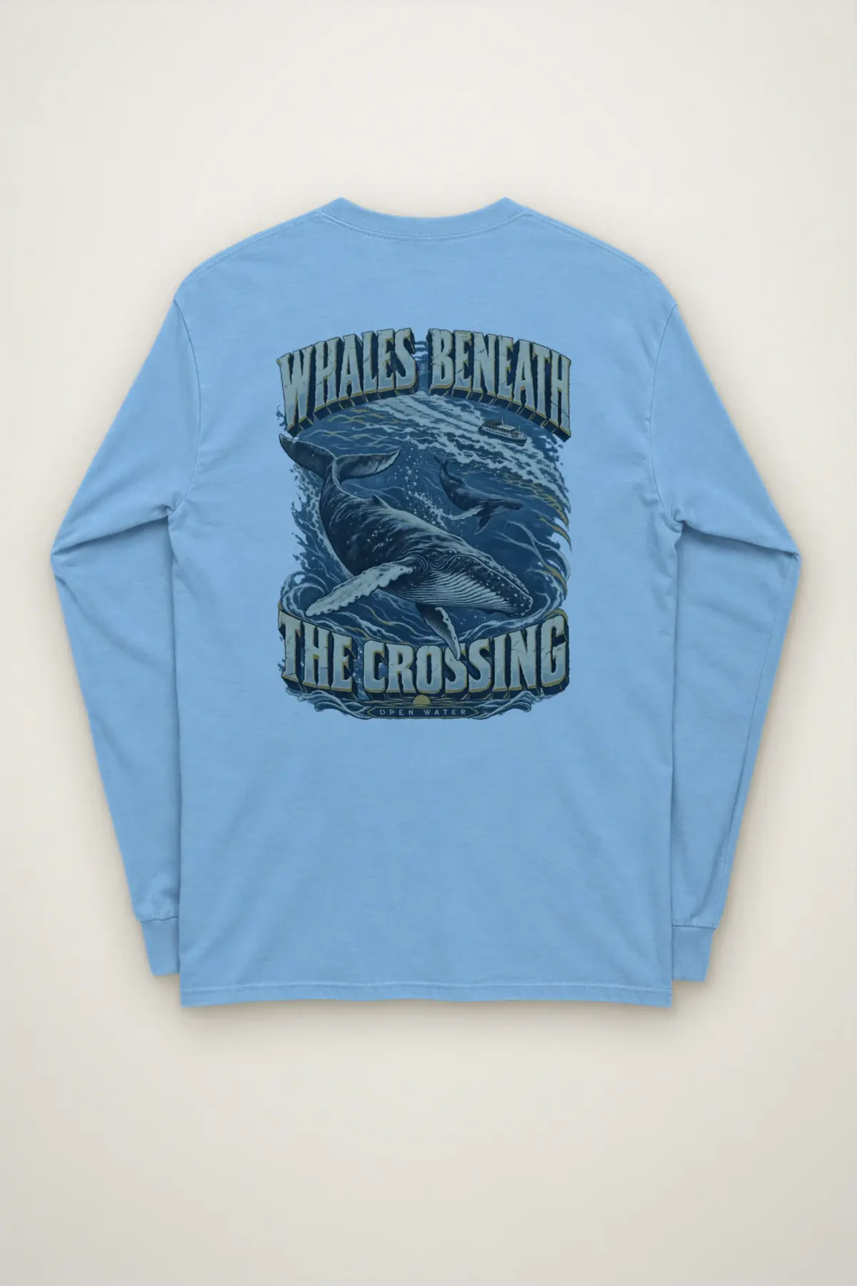 "Whales Beneath the Crossing" Unisex Longsleeve T-shirt