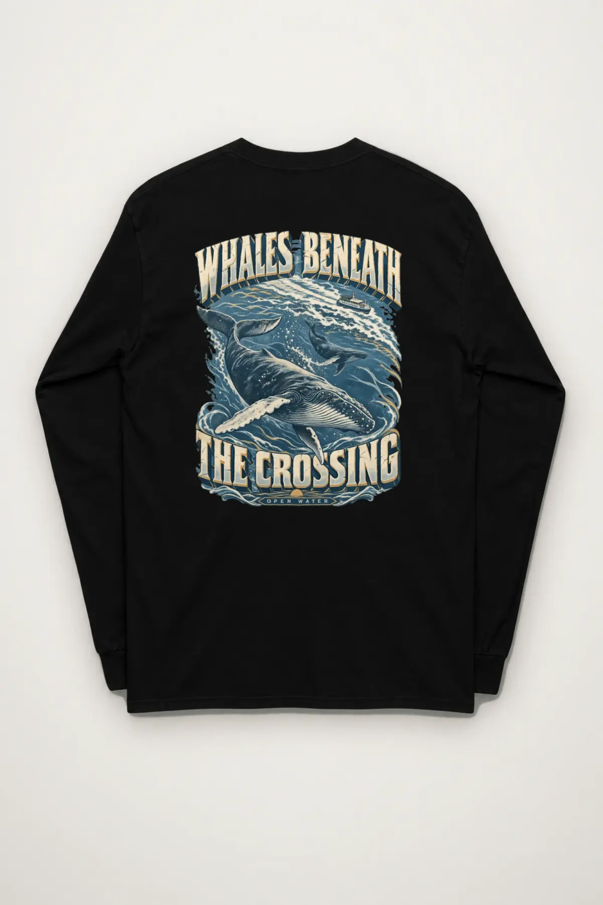 "Whales Beneath the Crossing" Unisex Longsleeve T-shirt