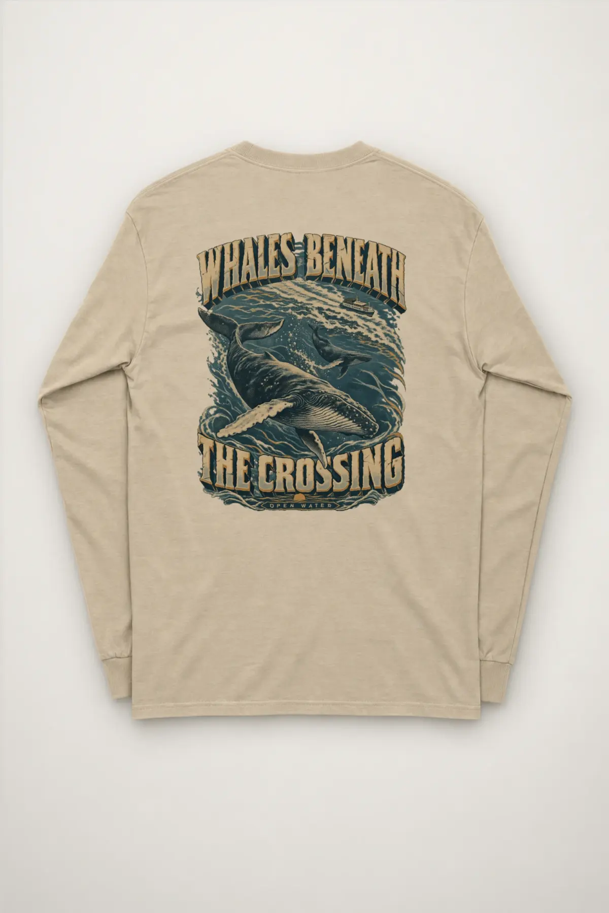 "Whales Beneath the Crossing" Unisex Longsleeve T-shirt