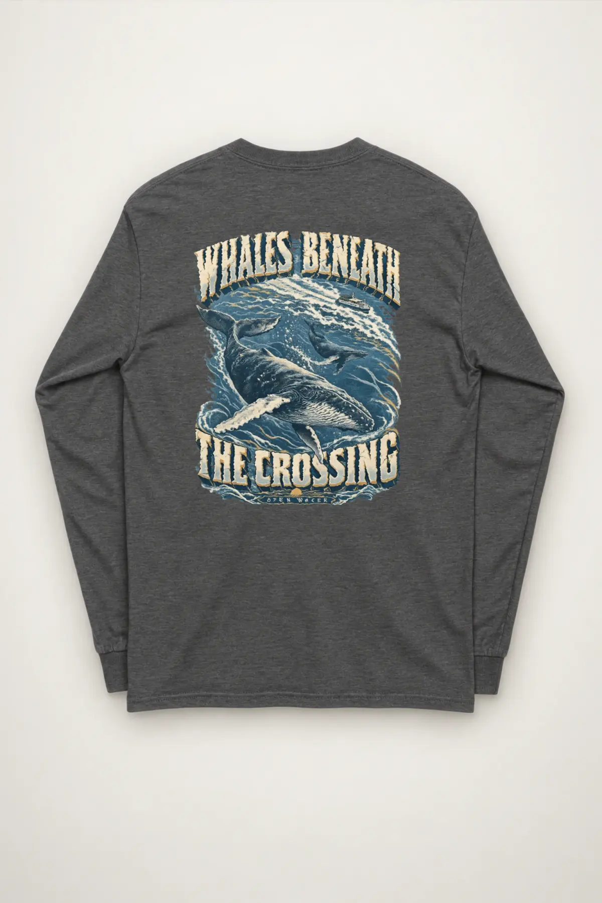 "Whales Beneath the Crossing" Unisex Longsleeve T-shirt