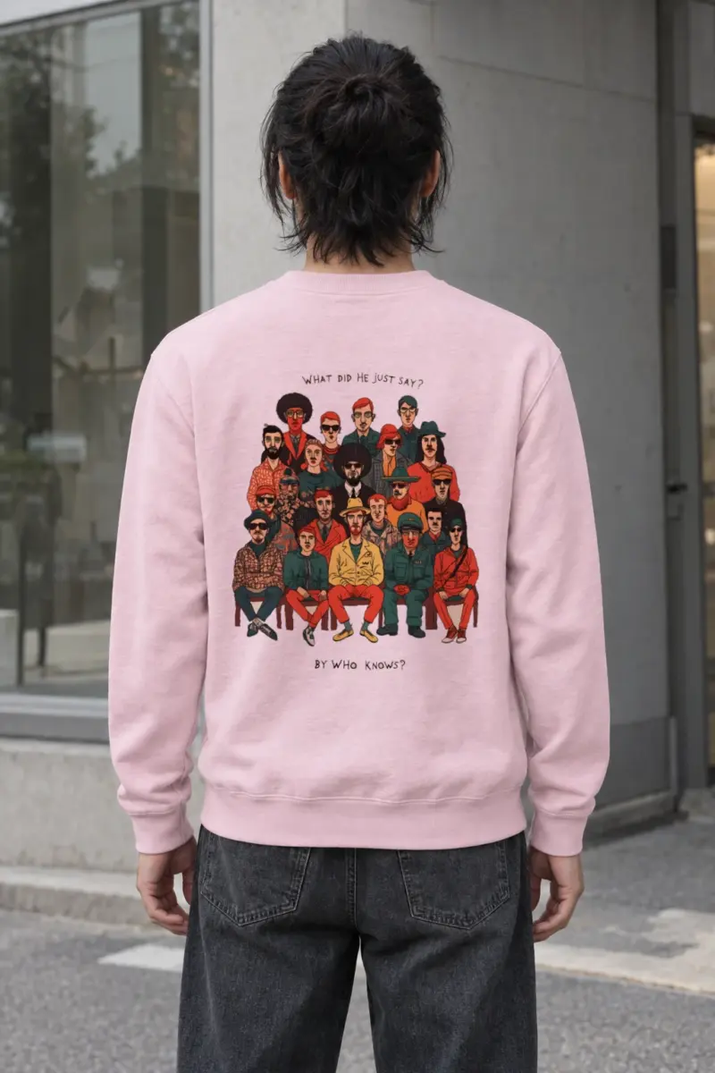 "What Did He Say" Heavy Blend Unisex Crewneck Sweatshirt