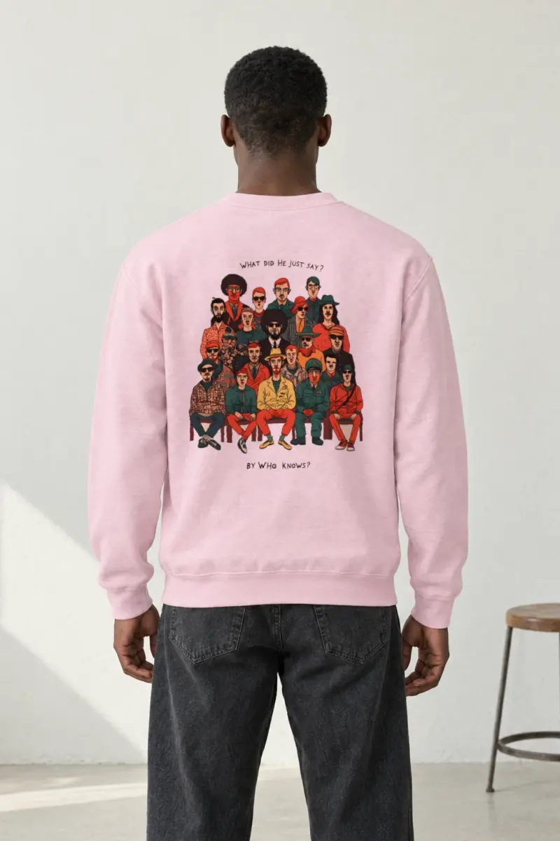 "What Did He Say" Heavy Blend Unisex Crewneck Sweatshirt | Gildan 18000
