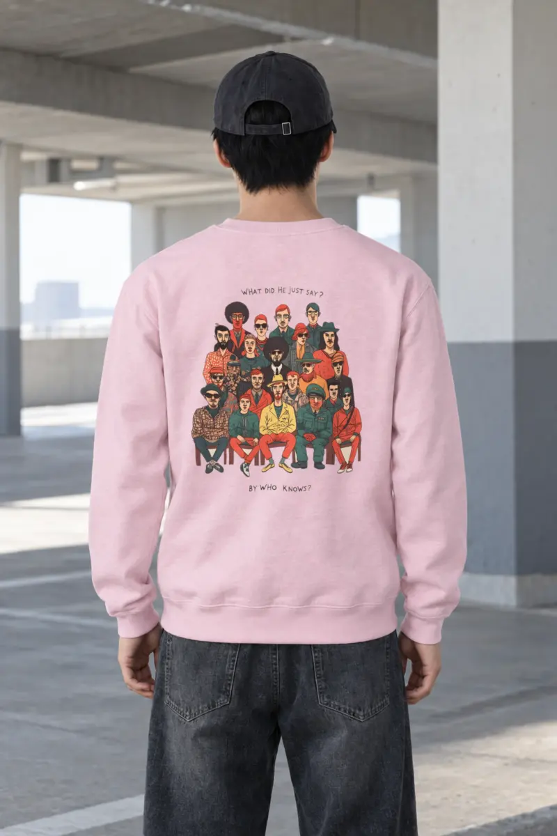 "What Did He Say" Heavy Blend Unisex Crewneck Sweatshirt