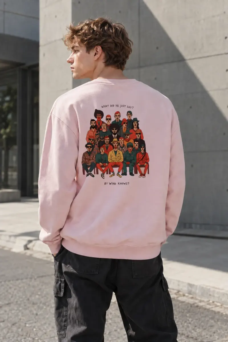 "What Did He Say" Heavy Blend Unisex Crewneck Sweatshirt | Gildan 18000
