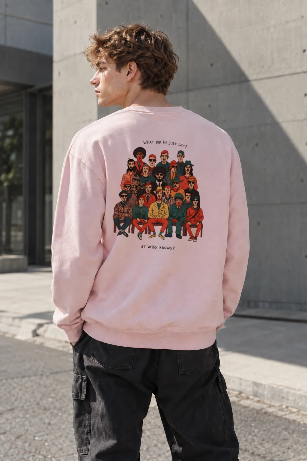 "What Did He Say" Heavy Blend Unisex Crewneck Sweatshirt | Gildan 18000