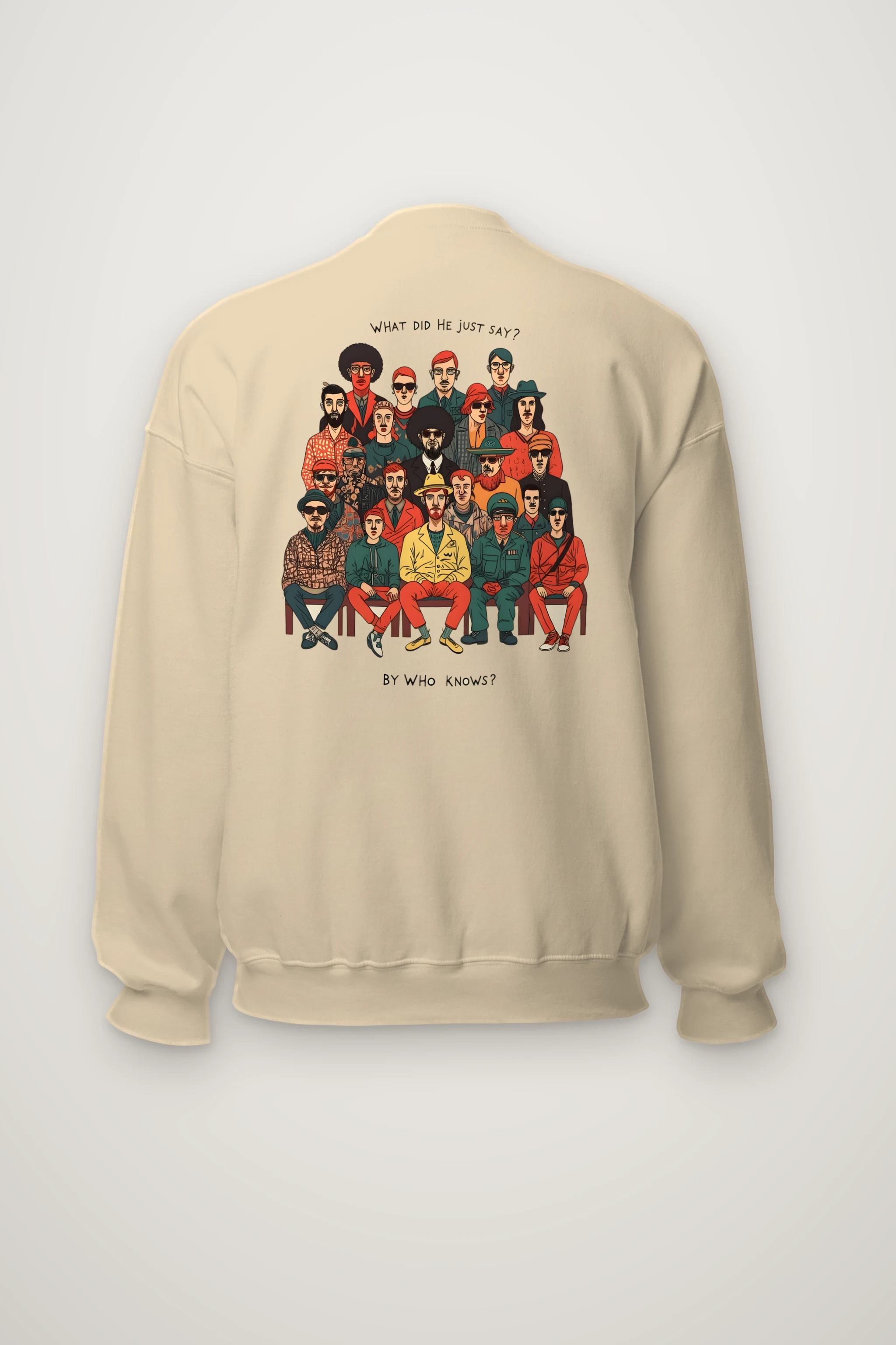 "What Did He Say" Heavy Blend Unisex Crewneck Sweatshirt
