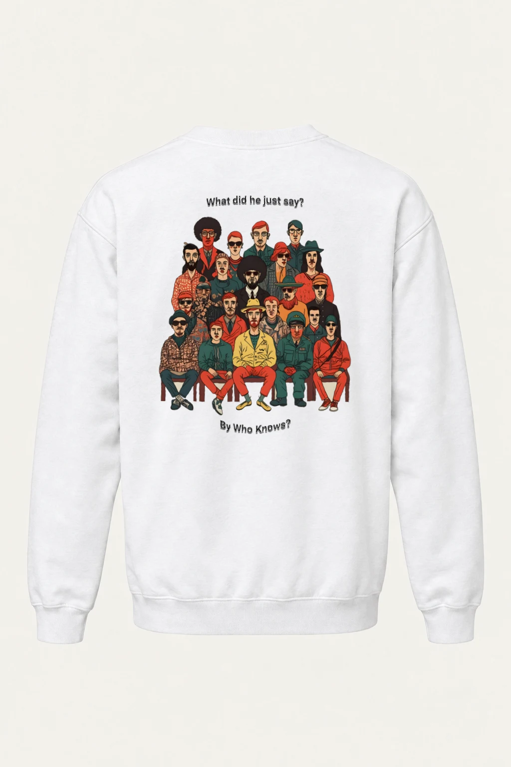 "What Did He Say" Heavy Blend Unisex Crewneck Sweatshirt | Gildan 18000