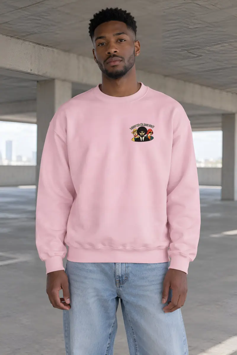"What Did He Say" Heavy Blend Unisex Crewneck Sweatshirt