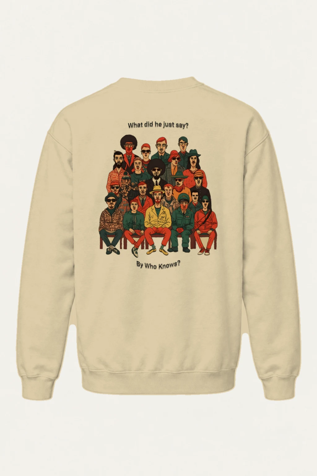 "What Did He Say" Heavy Blend Unisex Crewneck Sweatshirt | Gildan 18000