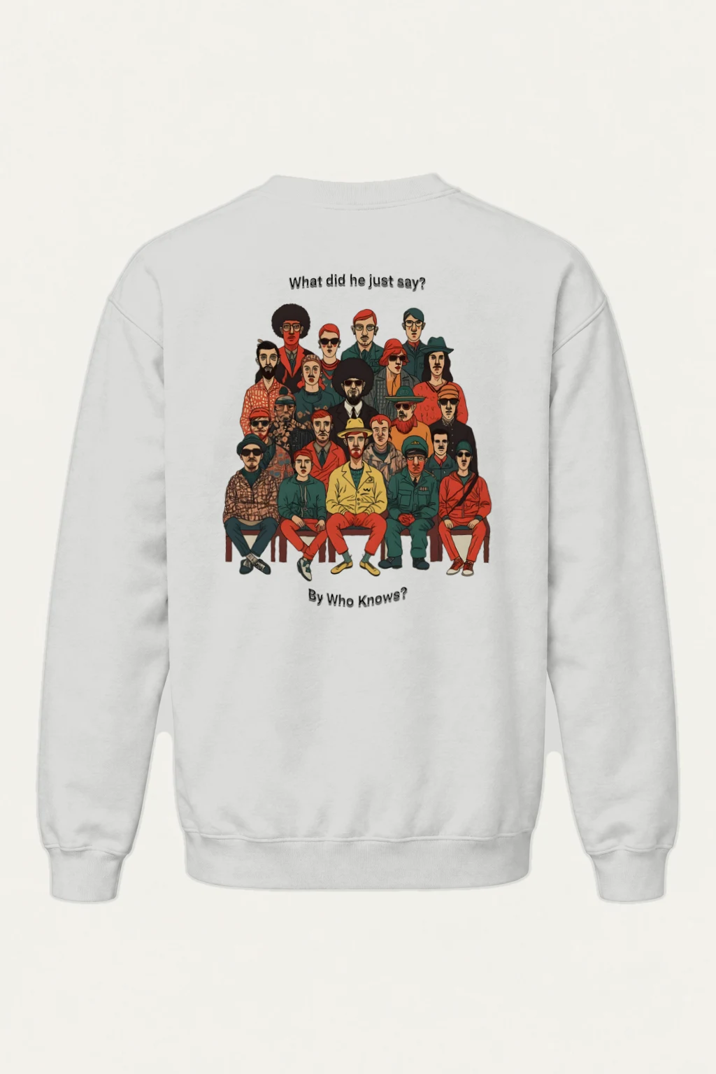 "What Did He Say" Heavy Blend Unisex Crewneck Sweatshirt | Gildan 18000