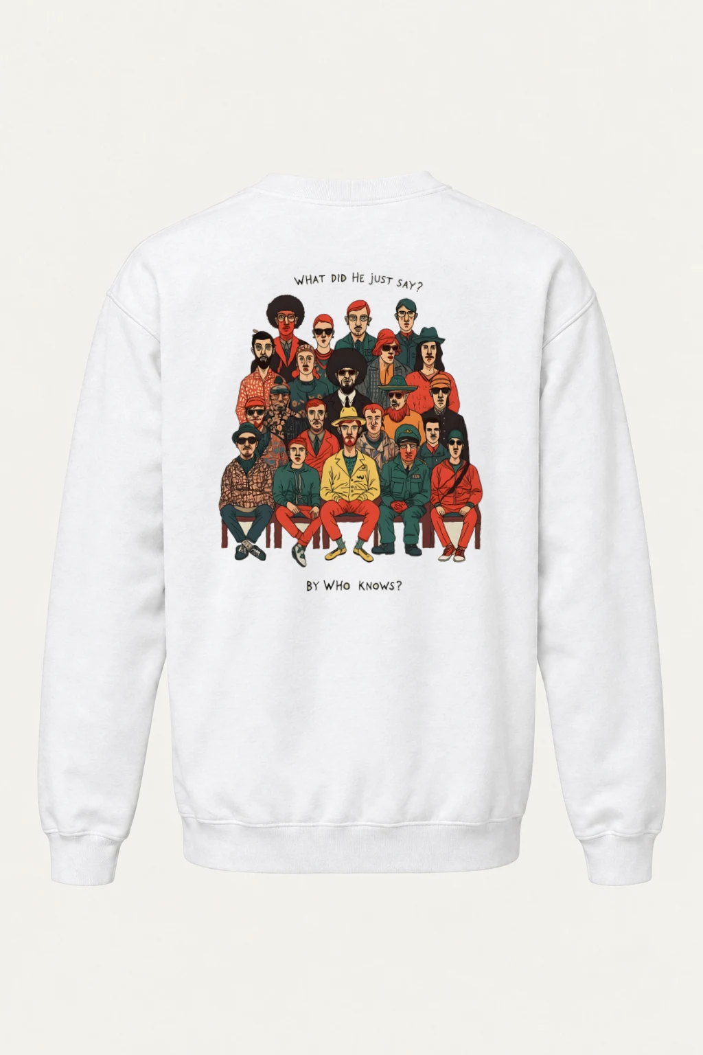 "What Did He Say" Heavy Blend Unisex Crewneck Sweatshirt | Gildan 18000