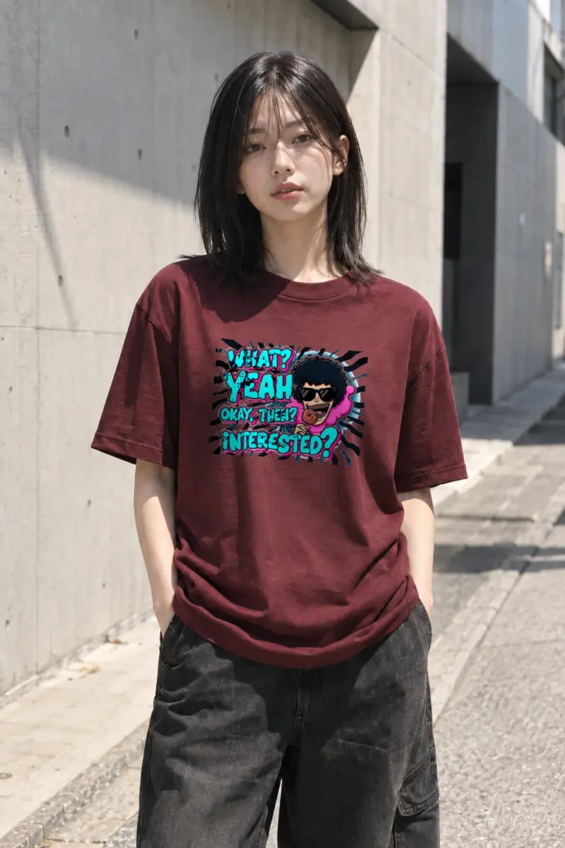 "What? Yeah Okay" Heavyweight Unisex Crewneck T-shirt | Gildan 5000