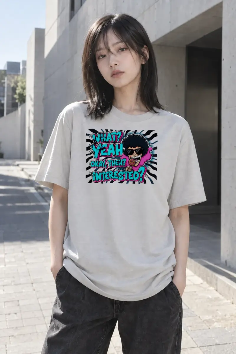 “What? Yeah Okay” Heavyweight Unisex Crewneck T-shirt | Gildan 5000