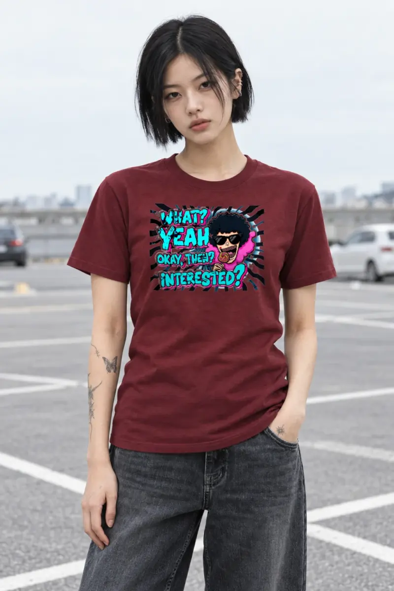 "What? Yeah Okay" Heavyweight Unisex Crewneck T-shirt