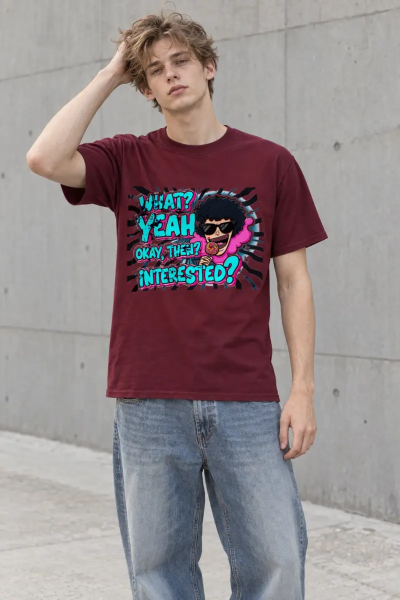 "What? Yeah Okay" Heavyweight Unisex Crewneck T-shirt