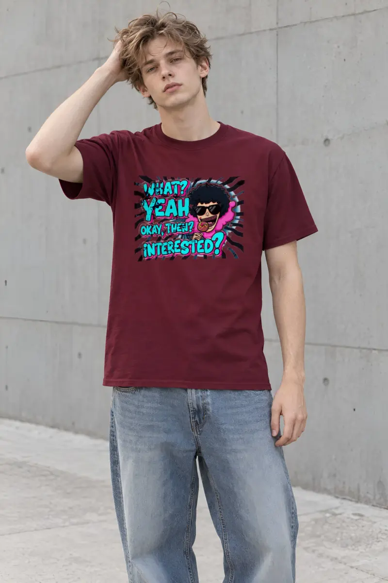"What? Yeah Okay" Heavyweight Unisex Crewneck T-shirt