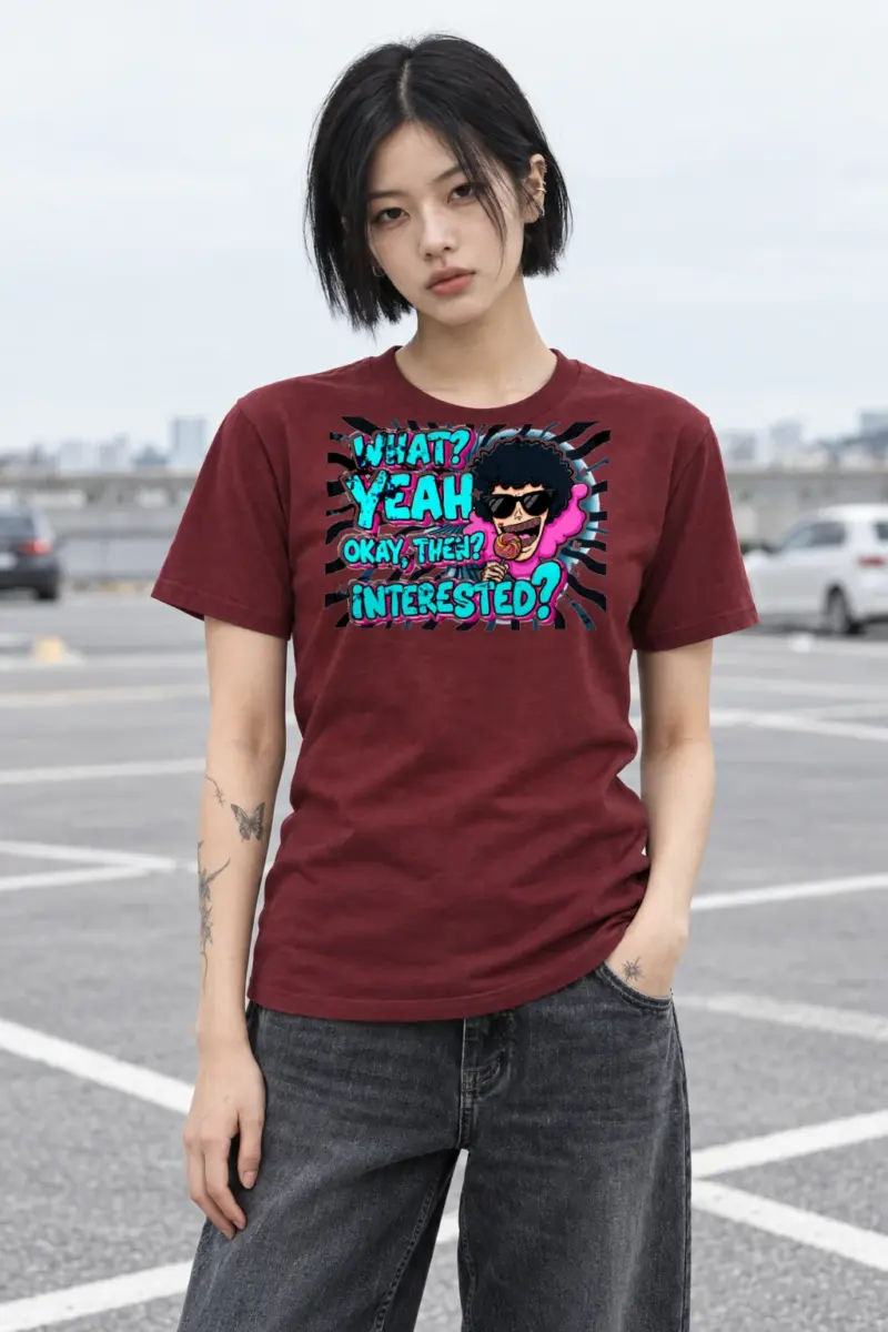 "What? Yeah Okay" Heavyweight Unisex Crewneck T-shirt