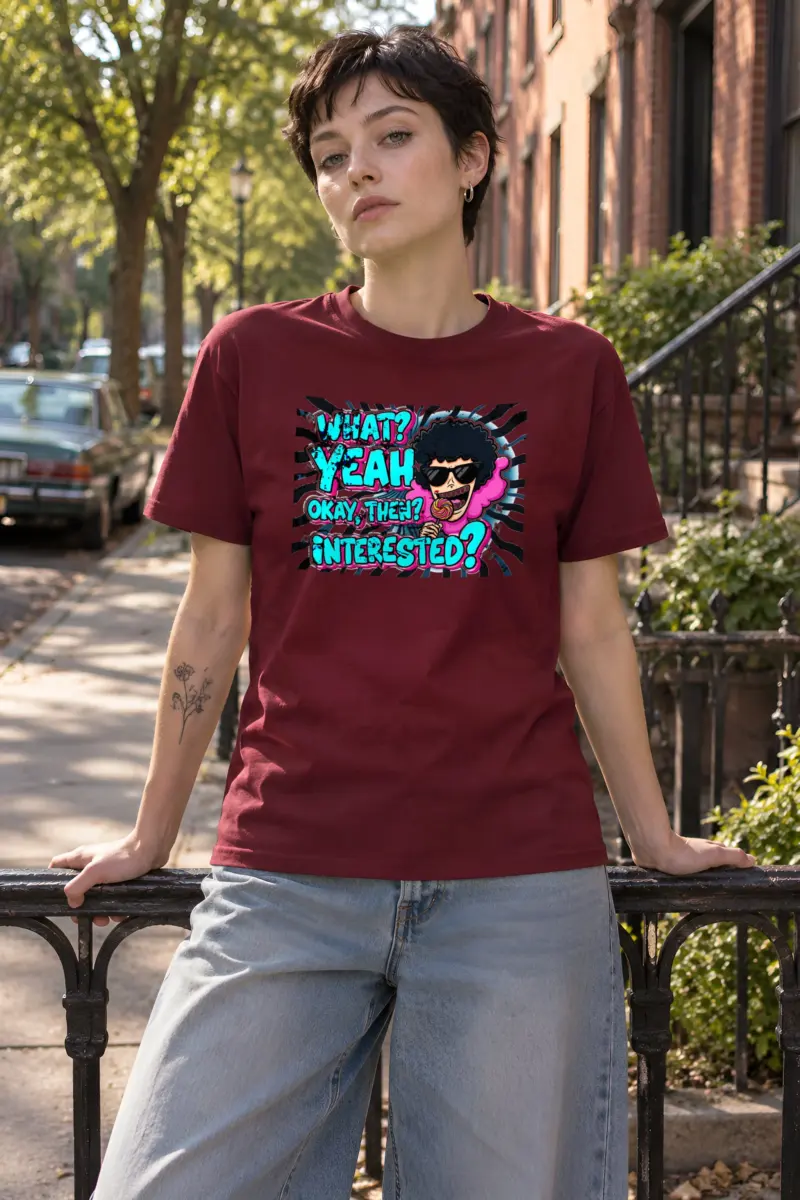 "What? Yeah Okay" Heavyweight Unisex Crewneck T-shirt
