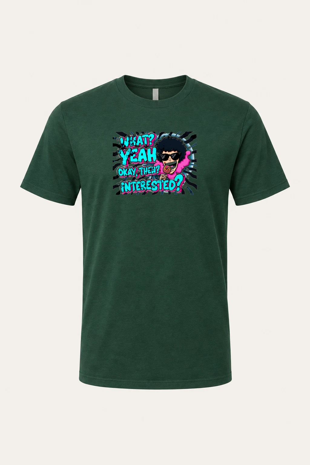 "What? Yeah Okay" Heavyweight Unisex Crewneck T-shirt | Gildan 5000