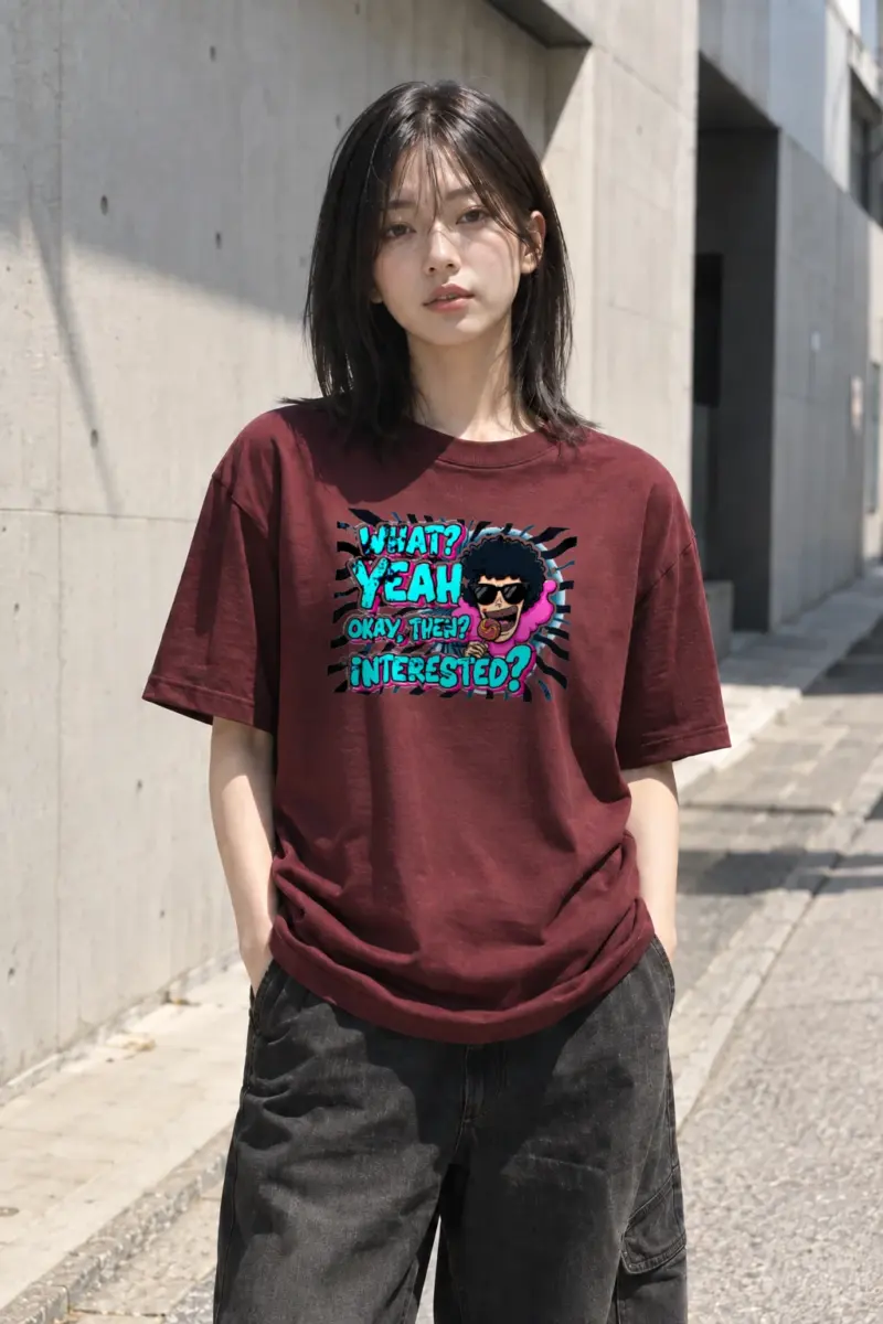 "What? Yeah Okay" Heavyweight Unisex Crewneck T-shirt | Gildan 5000