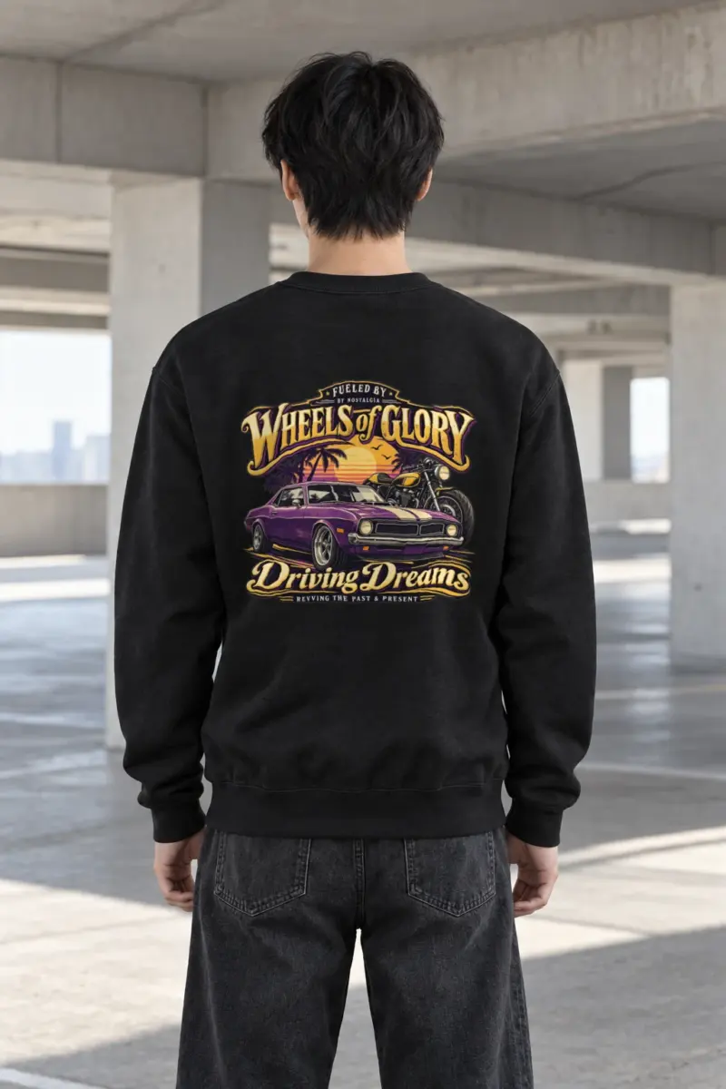 "Wheels Of Glory" Heavy Blend Unisex Crewneck Sweatshirt