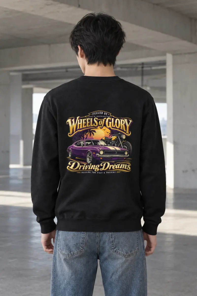 "Wheels Of Glory" Heavy Blend Unisex Crewneck Sweatshirt
