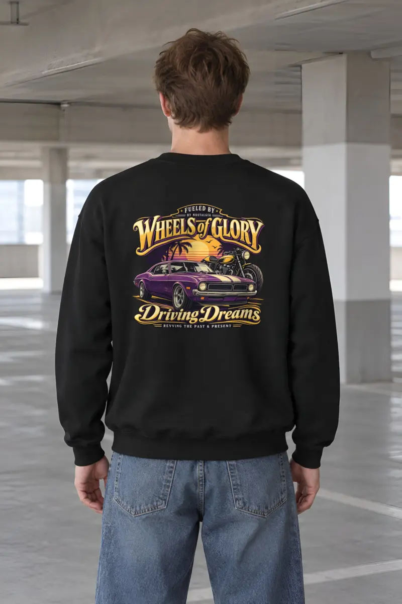 "Wheels Of Glory" Heavy Blend Unisex Crewneck Sweatshirt