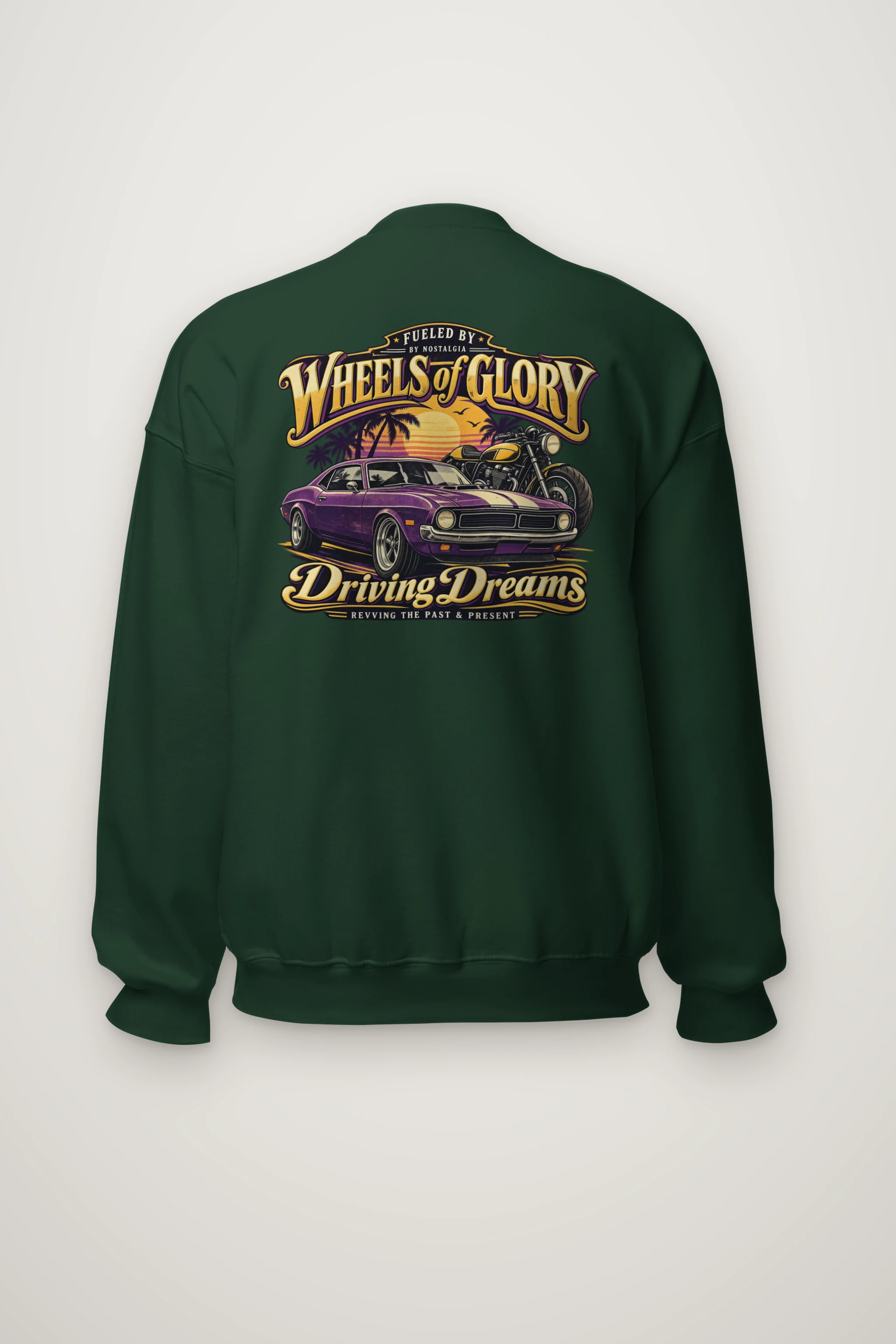 "Wheels Of Glory" Heavy Blend Unisex Crewneck Sweatshirt
