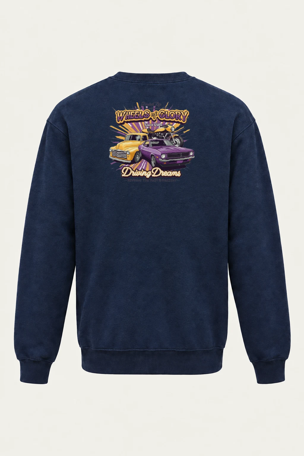 "Wheels Of Glory" Heavy Blend Unisex Crewneck Sweatshirt | Gildan 18000