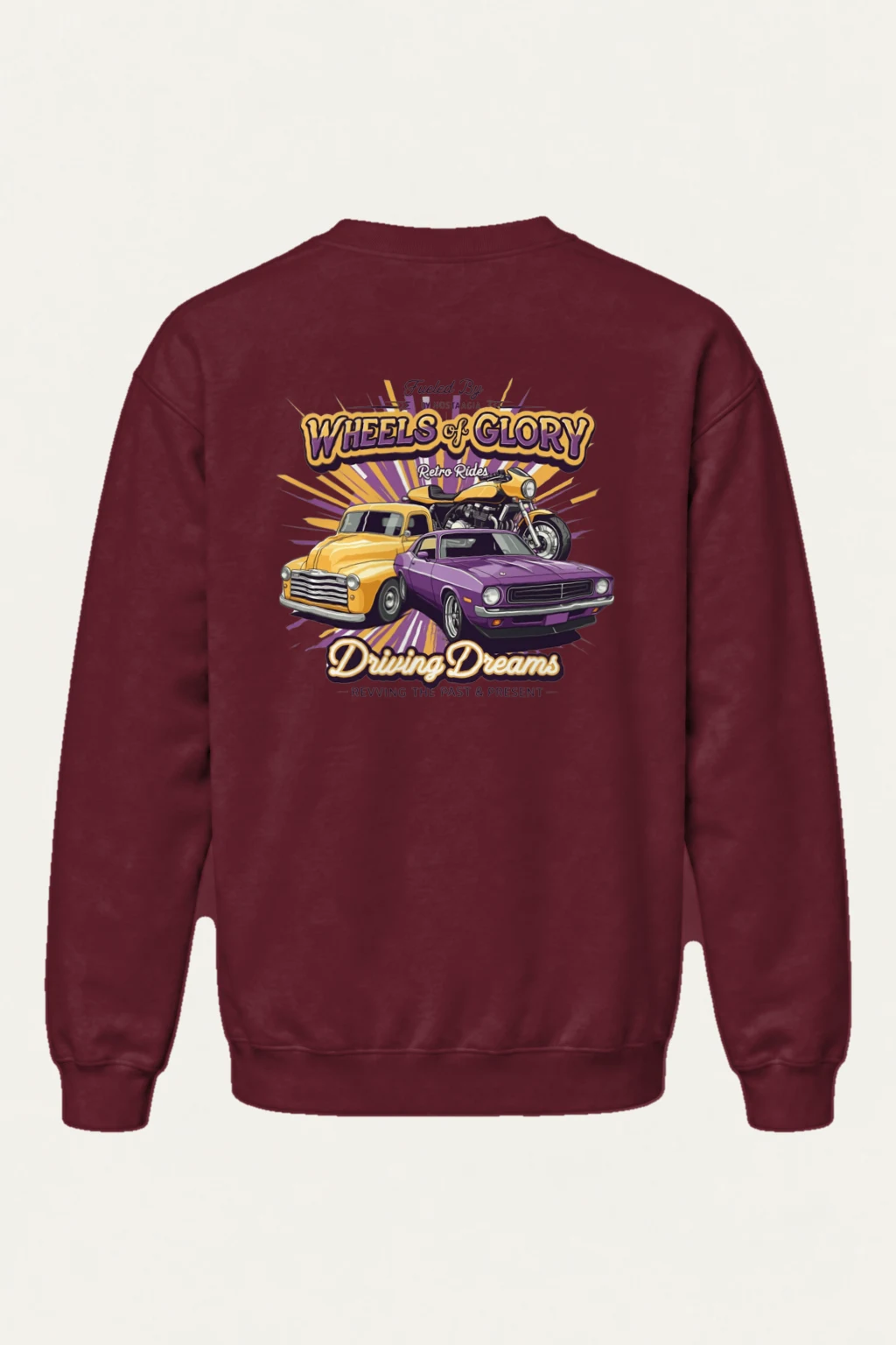 "Wheels Of Glory" Heavy Blend Unisex Crewneck Sweatshirt | Gildan 18000
