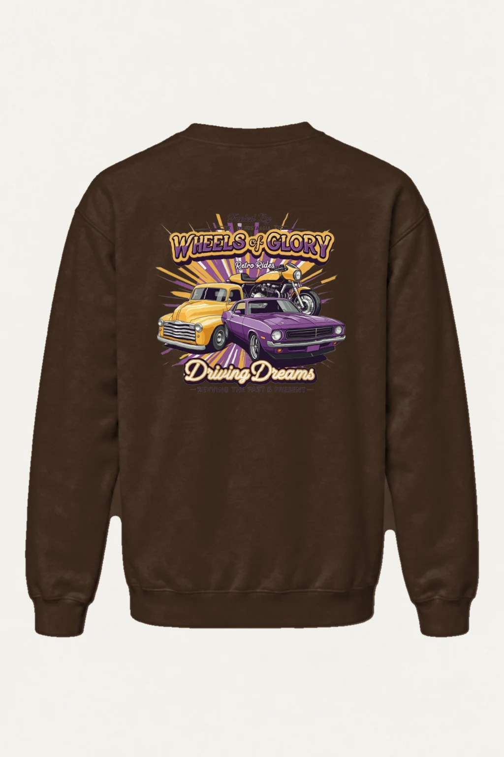 "Wheels Of Glory" Heavy Blend Unisex Crewneck Sweatshirt | Gildan 18000