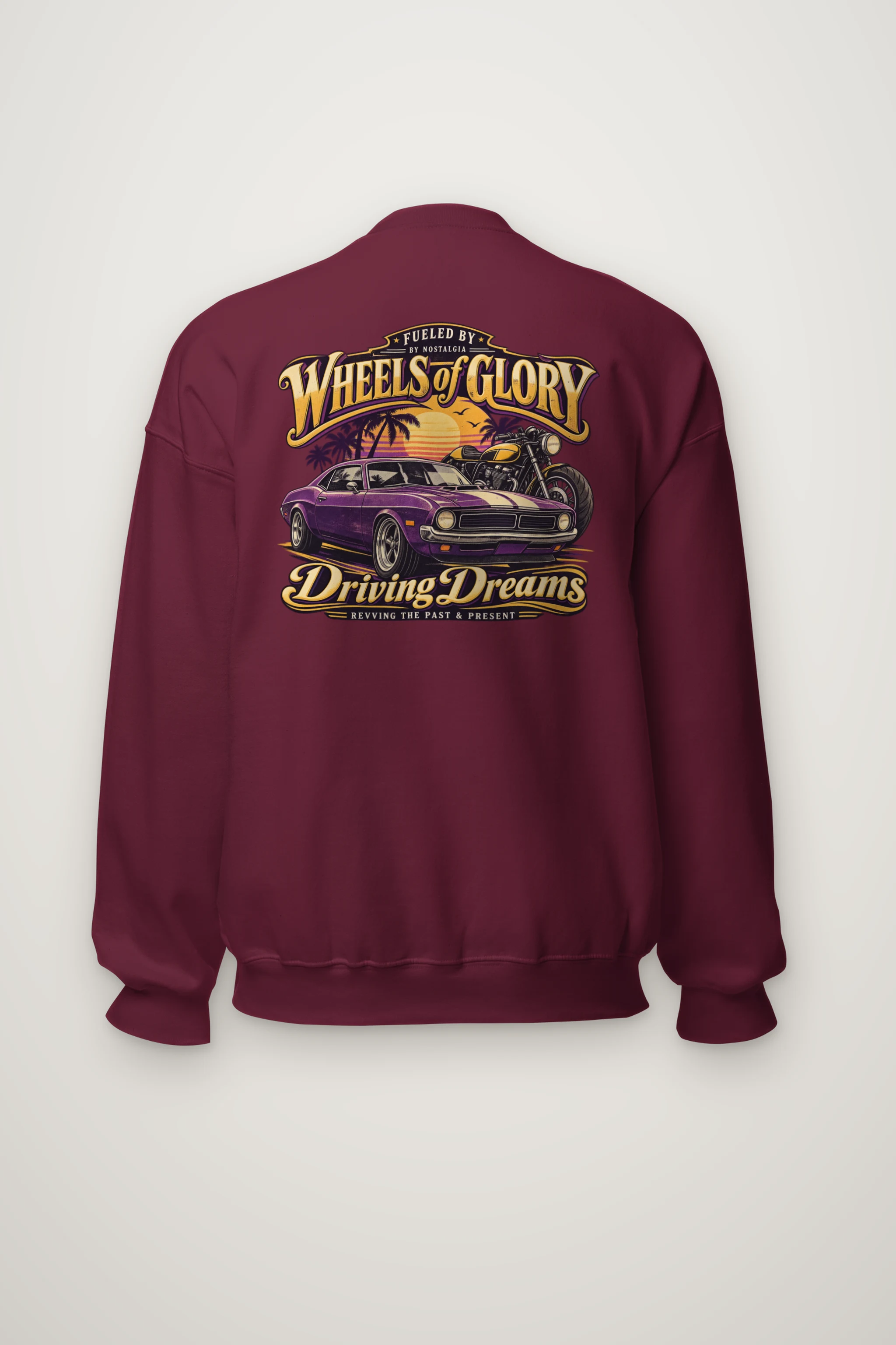 "Wheels Of Glory" Heavy Blend Unisex Crewneck Sweatshirt