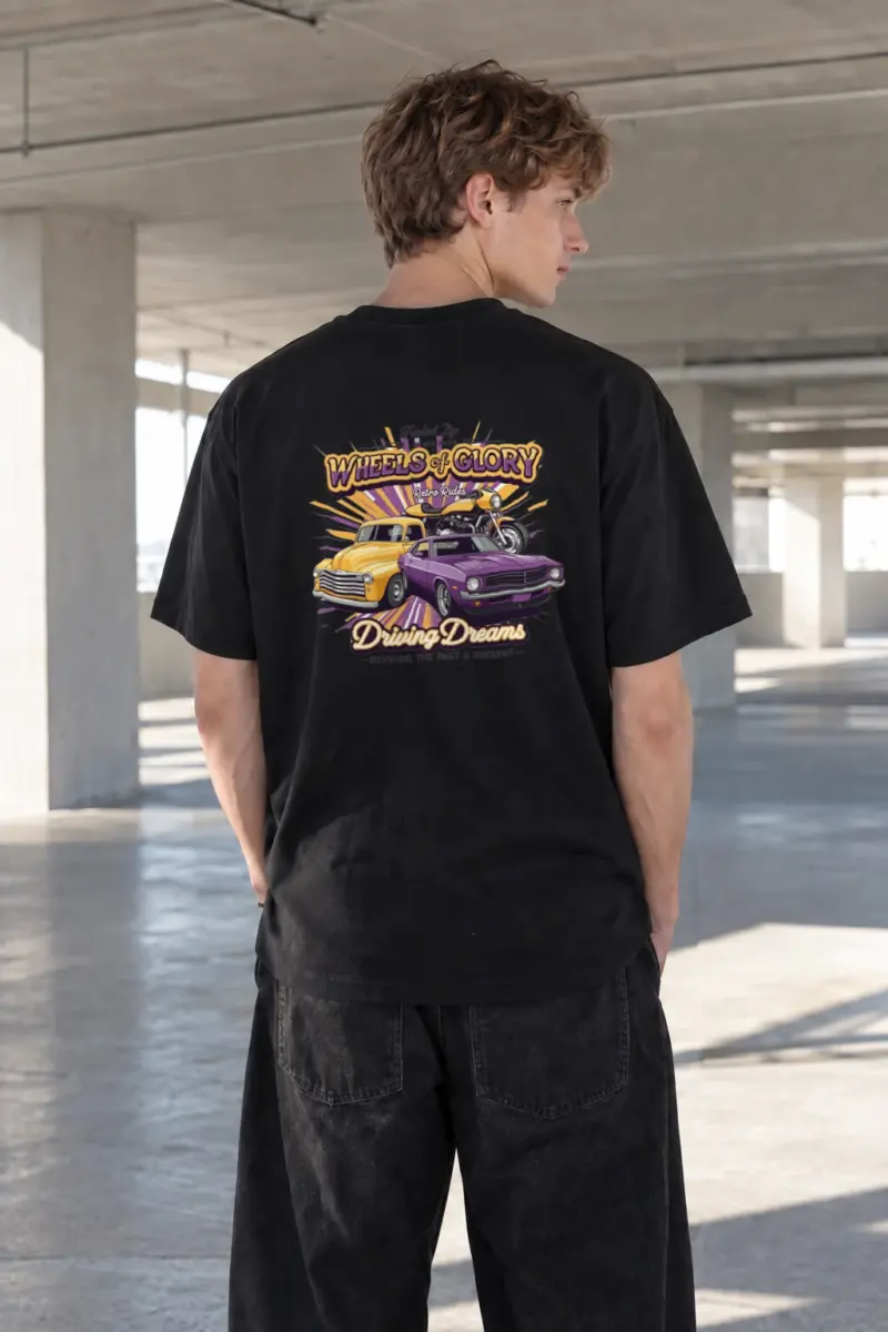 “Wheels Of Glory” Heavyweight Unisex Crewneck T-shirt | Gildan 5000