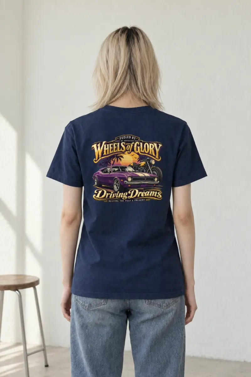 "Wheels Of Glory" Heavyweight Unisex Crewneck T-shirt
