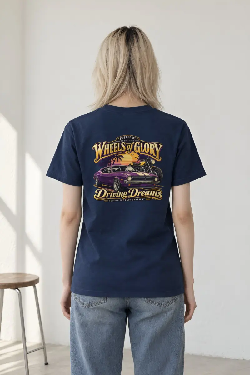 "Wheels Of Glory" Heavyweight Unisex Crewneck T-shirt