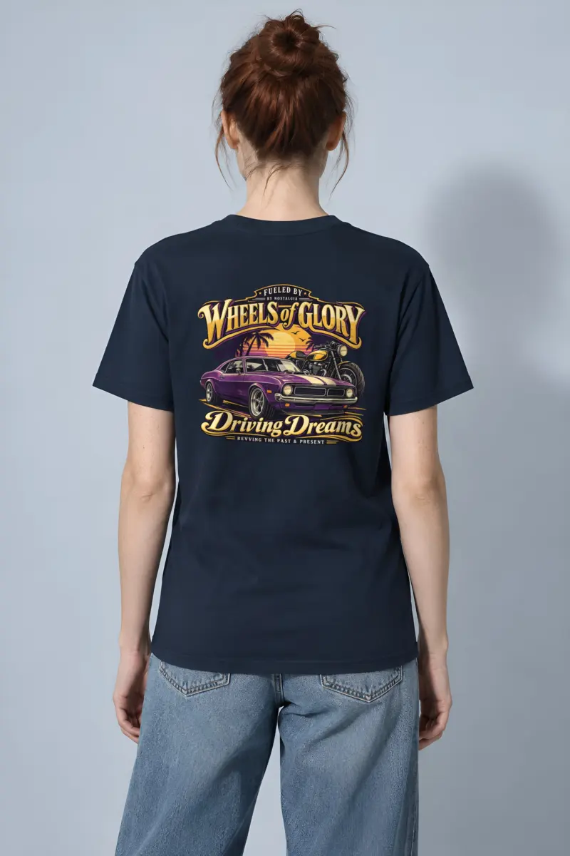 "Wheels Of Glory" Heavyweight Unisex Crewneck T-shirt