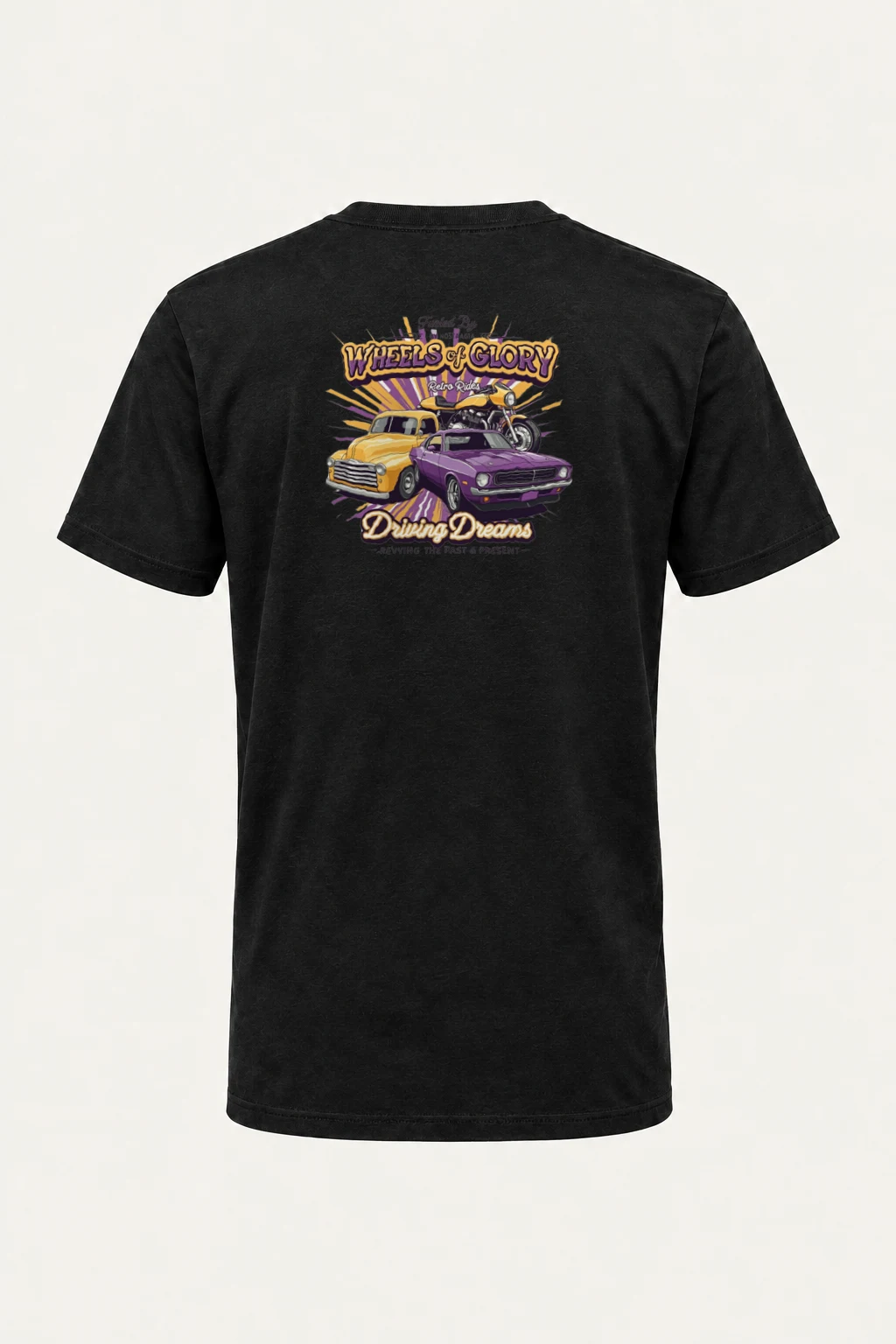 "Wheels Of Glory" Heavyweight Unisex Crewneck T-shirt | Gildan 5000