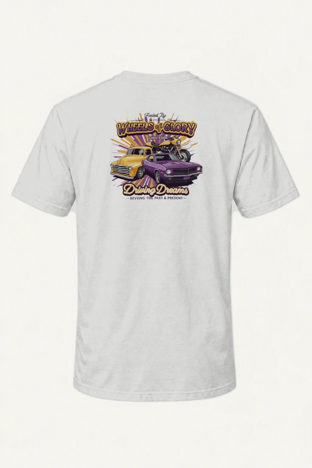 "Wheels Of Glory" Heavyweight Unisex Crewneck T-shirt | Gildan 5000