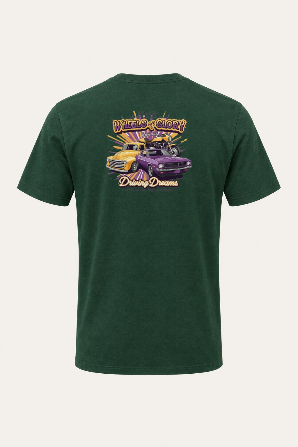 "Wheels Of Glory" Heavyweight Unisex Crewneck T-shirt | Gildan 5000