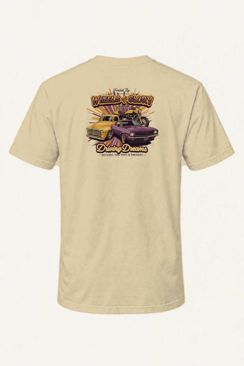 "Wheels Of Glory" Heavyweight Unisex Crewneck T-shirt | Gildan 5000
