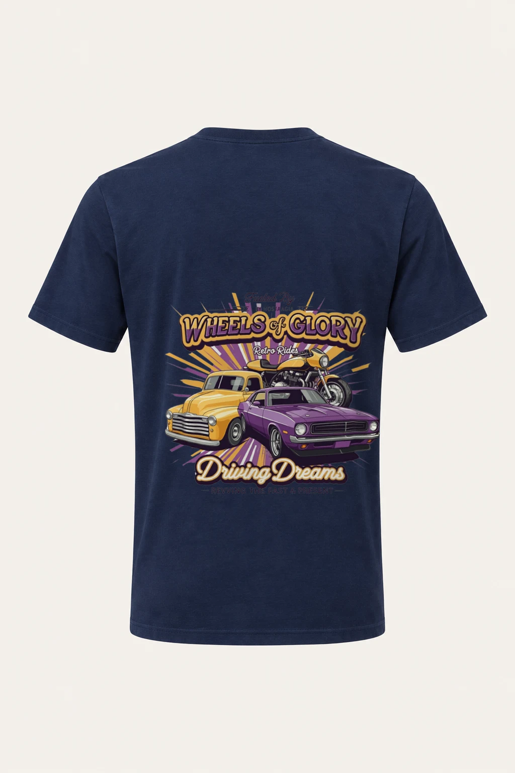 "Wheels Of Glory" Heavyweight Unisex Crewneck T-shirt | Gildan 5000