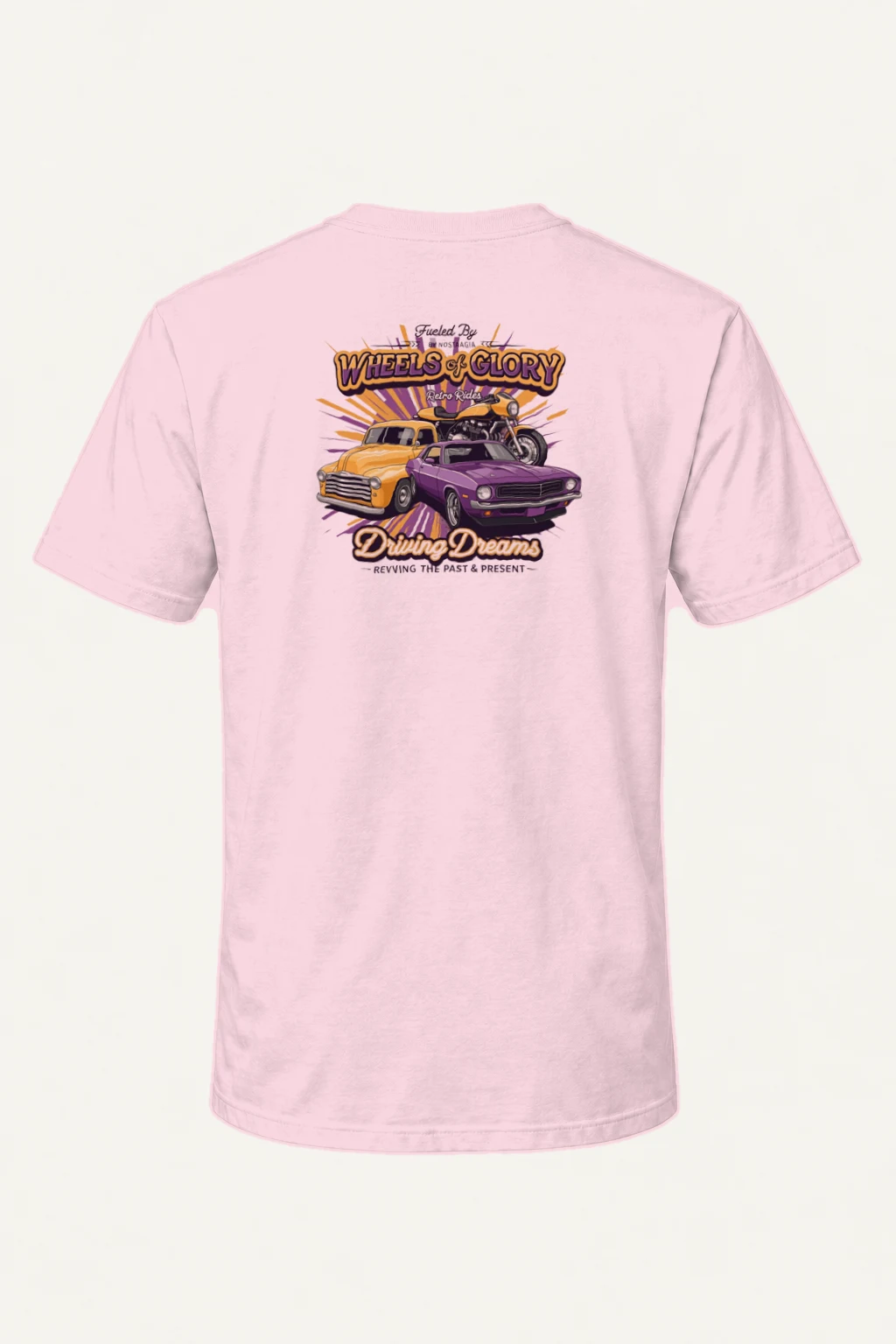 "Wheels Of Glory" Heavyweight Unisex Crewneck T-shirt | Gildan 5000