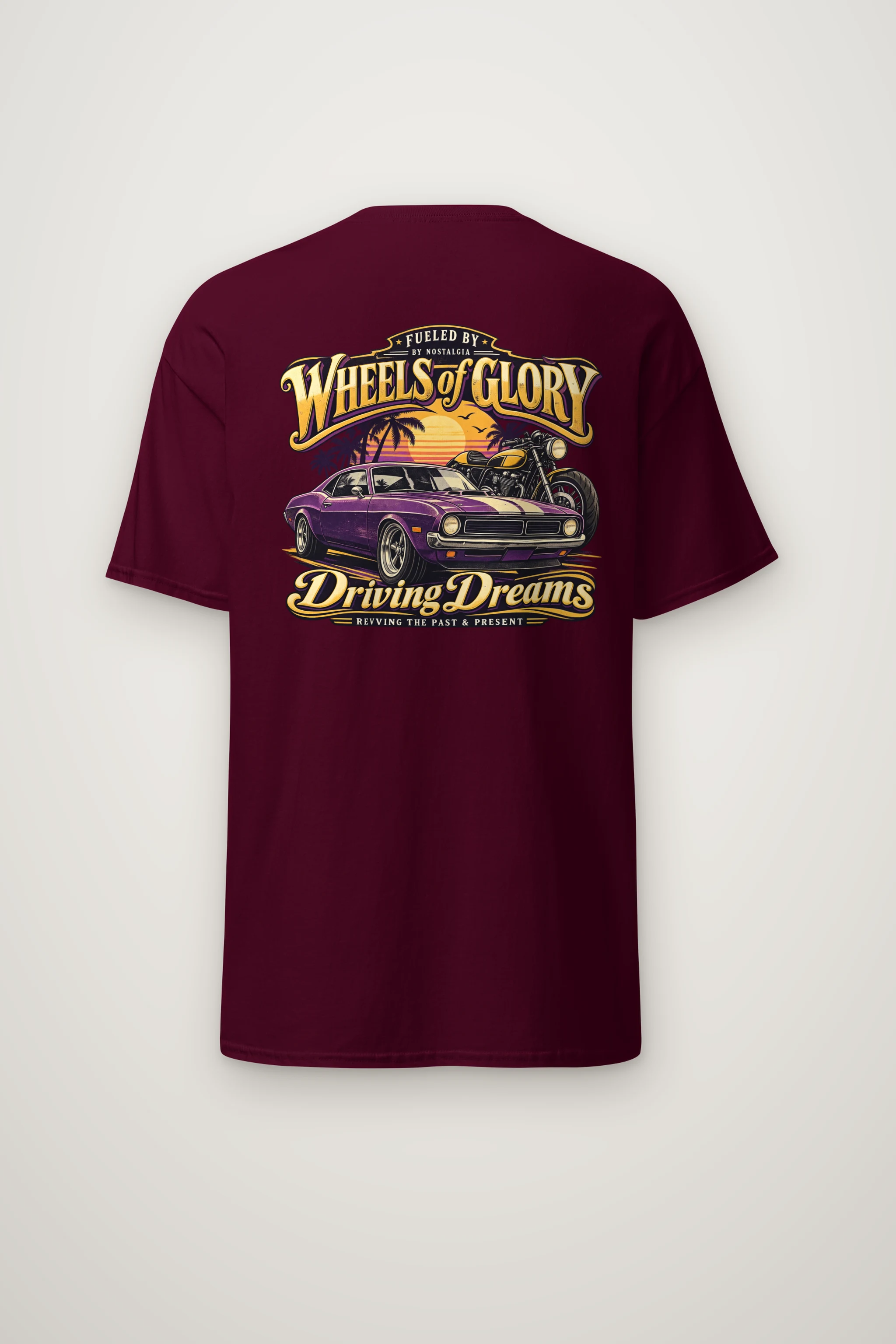 "Wheels Of Glory" Heavyweight Unisex Crewneck T-shirt